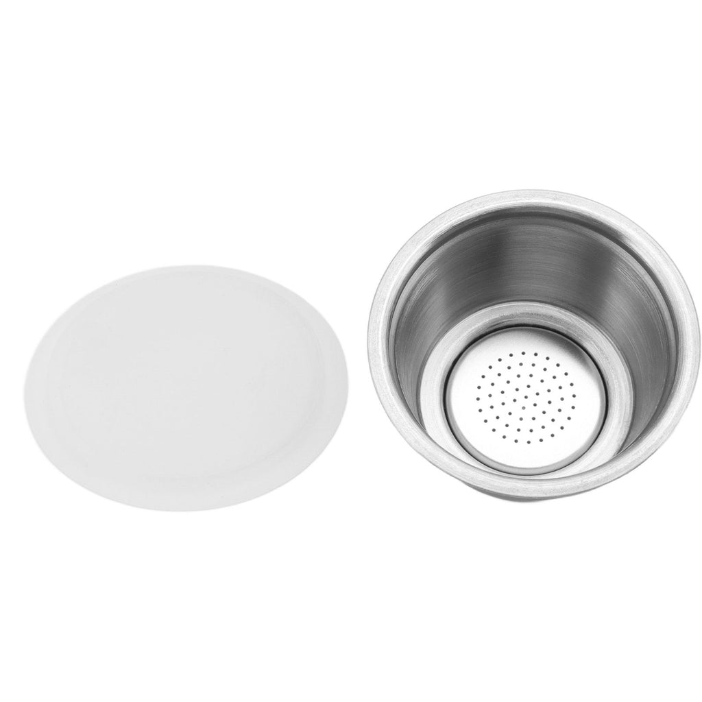 Refillable Coffee Capsule Stainless Steel High Temperature Resistant Reusable Coffe Pod for Home White