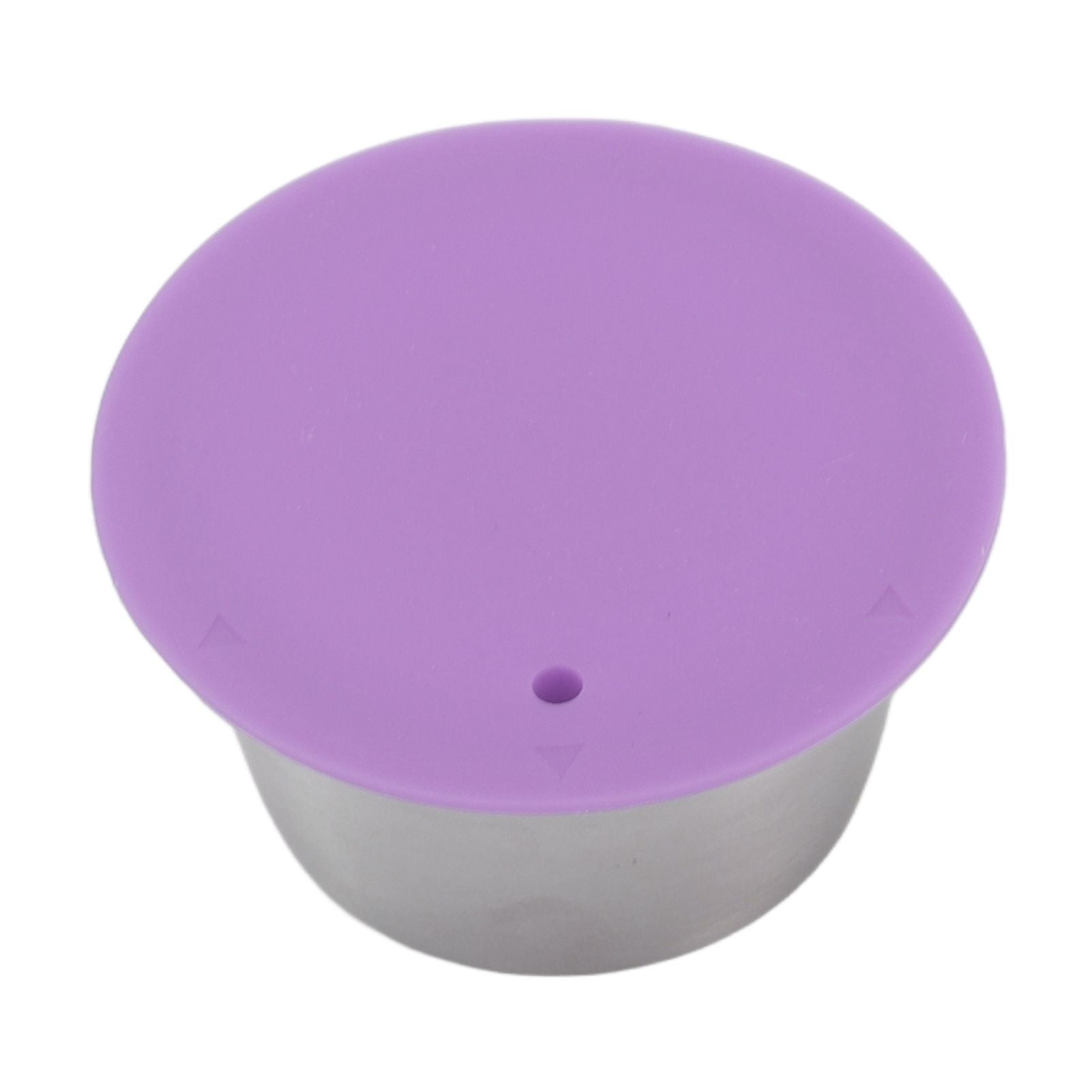 Stainless Steel Refill Coffee Capsules Reusable Coffee Filter Cup Set with Powder Cover for Dolce Gusto Purple