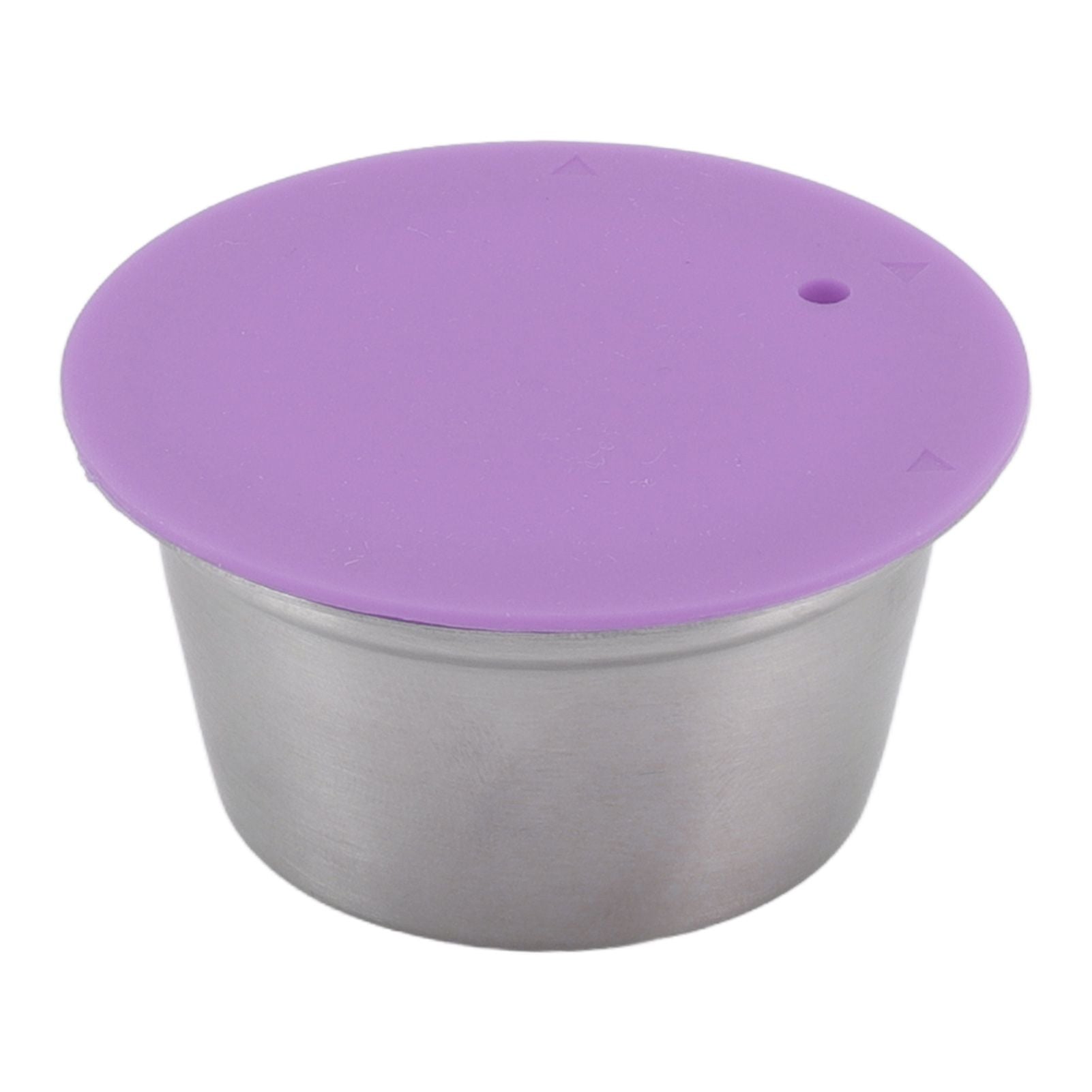 Stainless Steel Refill Coffee Capsules Reusable Coffee Filter Cup Set with Powder Cover for Dolce Gusto Purple