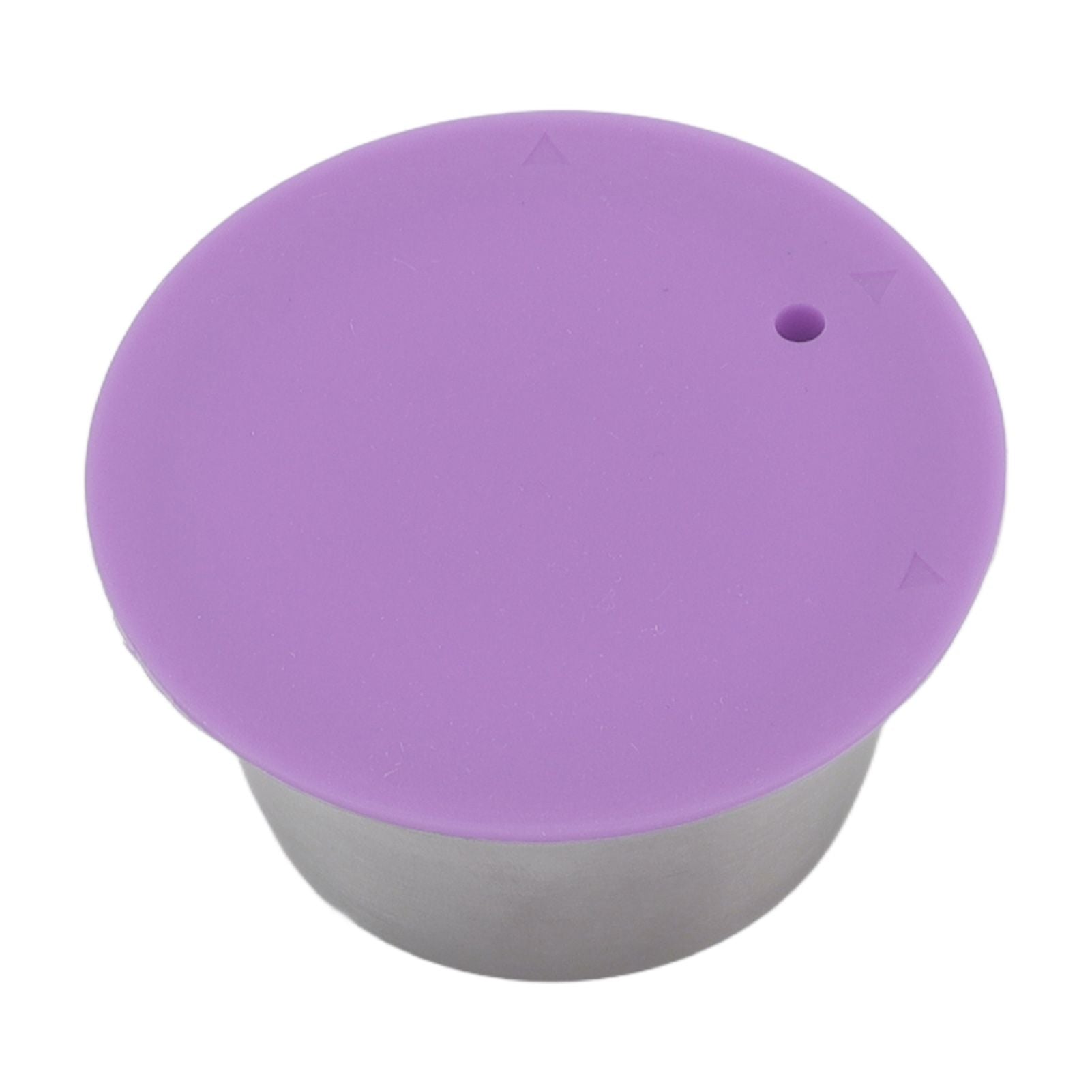 Stainless Steel Refill Coffee Capsules Reusable Coffee Filter Cup Set with Powder Cover for Dolce Gusto Purple