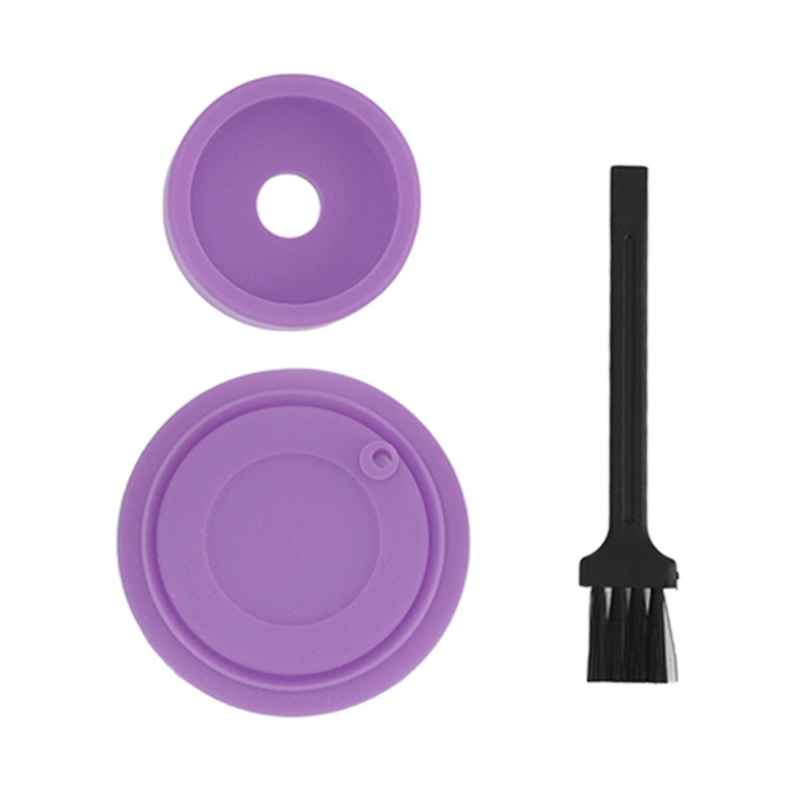 Stainless Steel Refill Coffee Capsules Reusable Coffee Filter Cup Set with Powder Cover for Dolce Gusto Purple