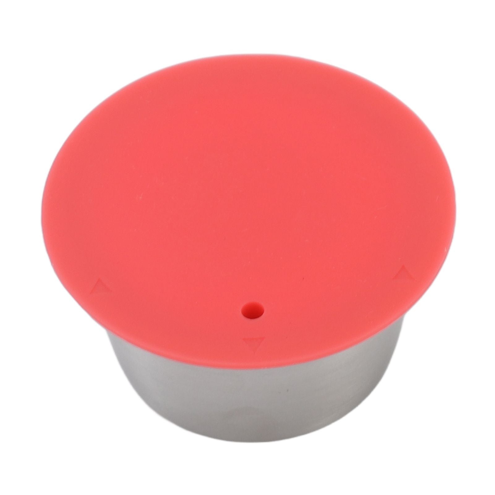 Stainless Steel Refill Coffee Capsules Reusable Coffee Filter Cup Set with Powder Cover for Dolce Gusto Red