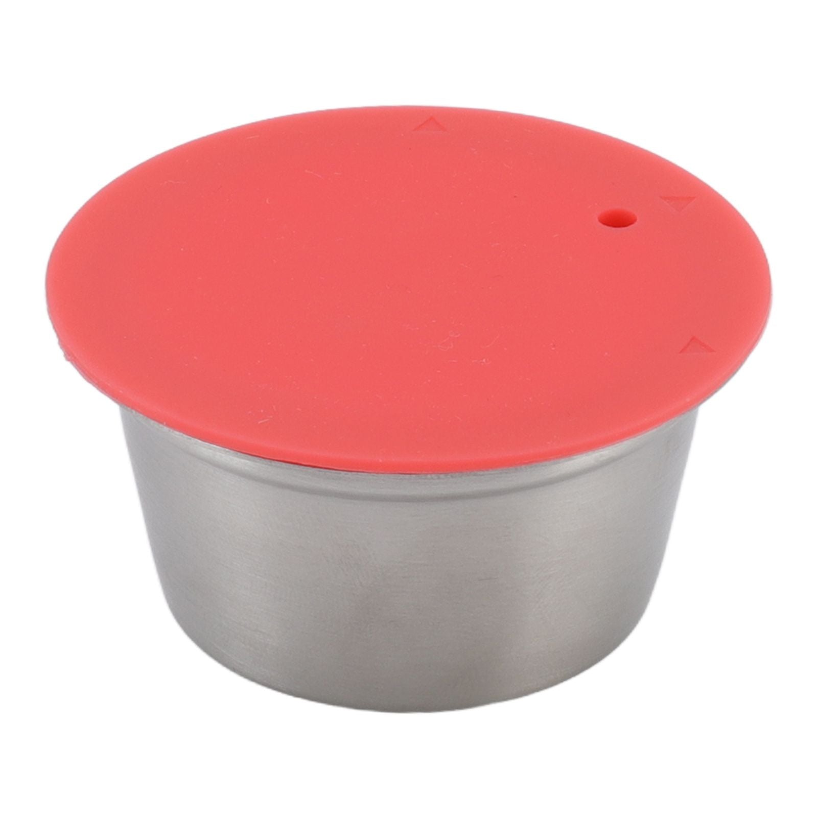 Stainless Steel Refill Coffee Capsules Reusable Coffee Filter Cup Set with Powder Cover for Dolce Gusto Red