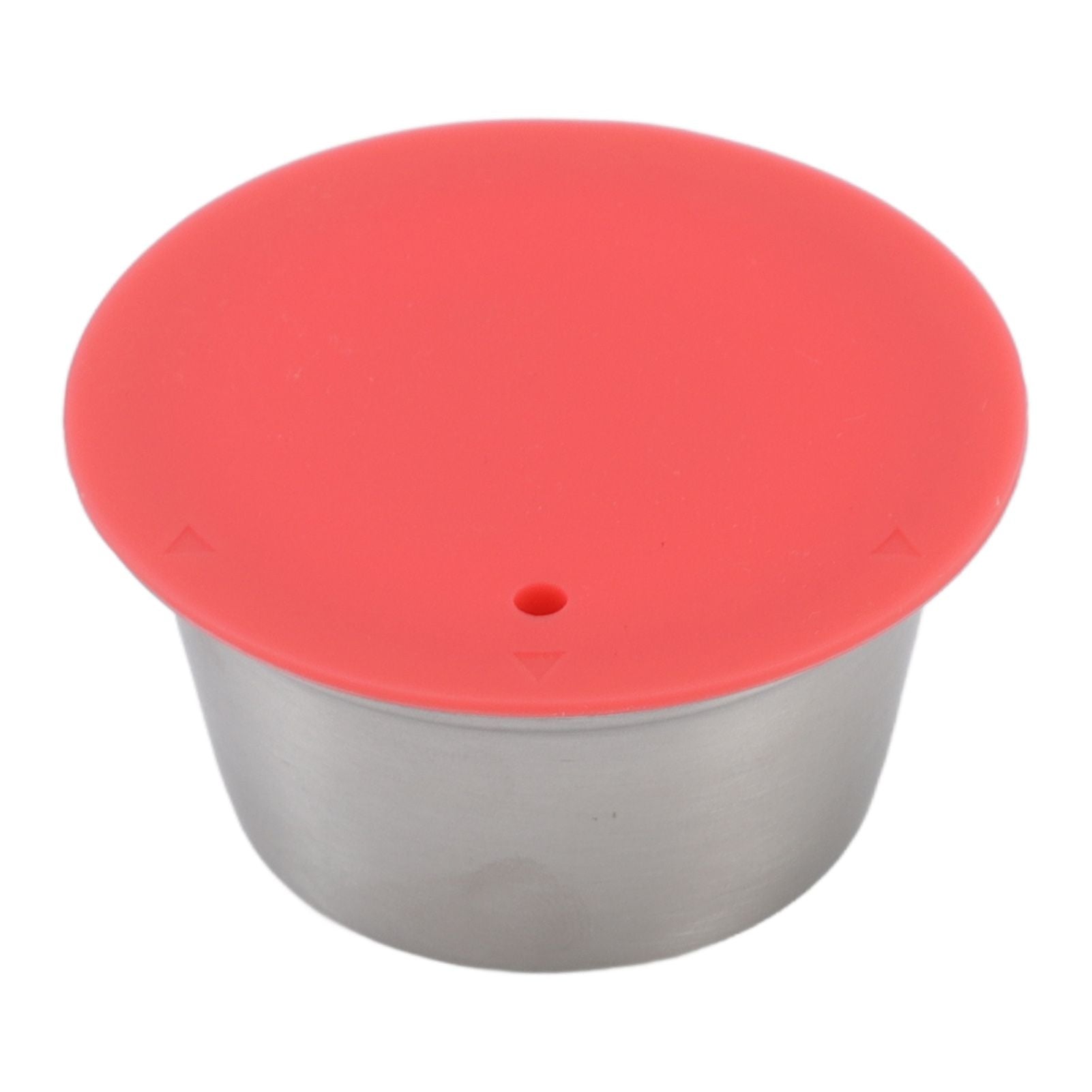 Stainless Steel Refill Coffee Capsules Reusable Coffee Filter Cup Set with Powder Cover for Dolce Gusto Red