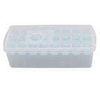 Ice Cube Tray Safe Healthy Easy Release Stackable 24 Cubes Multipurpose Ice Maker Mold with Lid for Popsicles Puddings Blue
