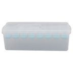 Ice Cube Tray Safe Healthy Easy Release Stackable 24 Cubes Multipurpose Ice Maker Mold with Lid for Popsicles Puddings Blue