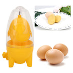 Egg Scrambler Manual Puller Portable Egg Yolk White Mixer with Silicone Pad for Golden Egg Making Yellow