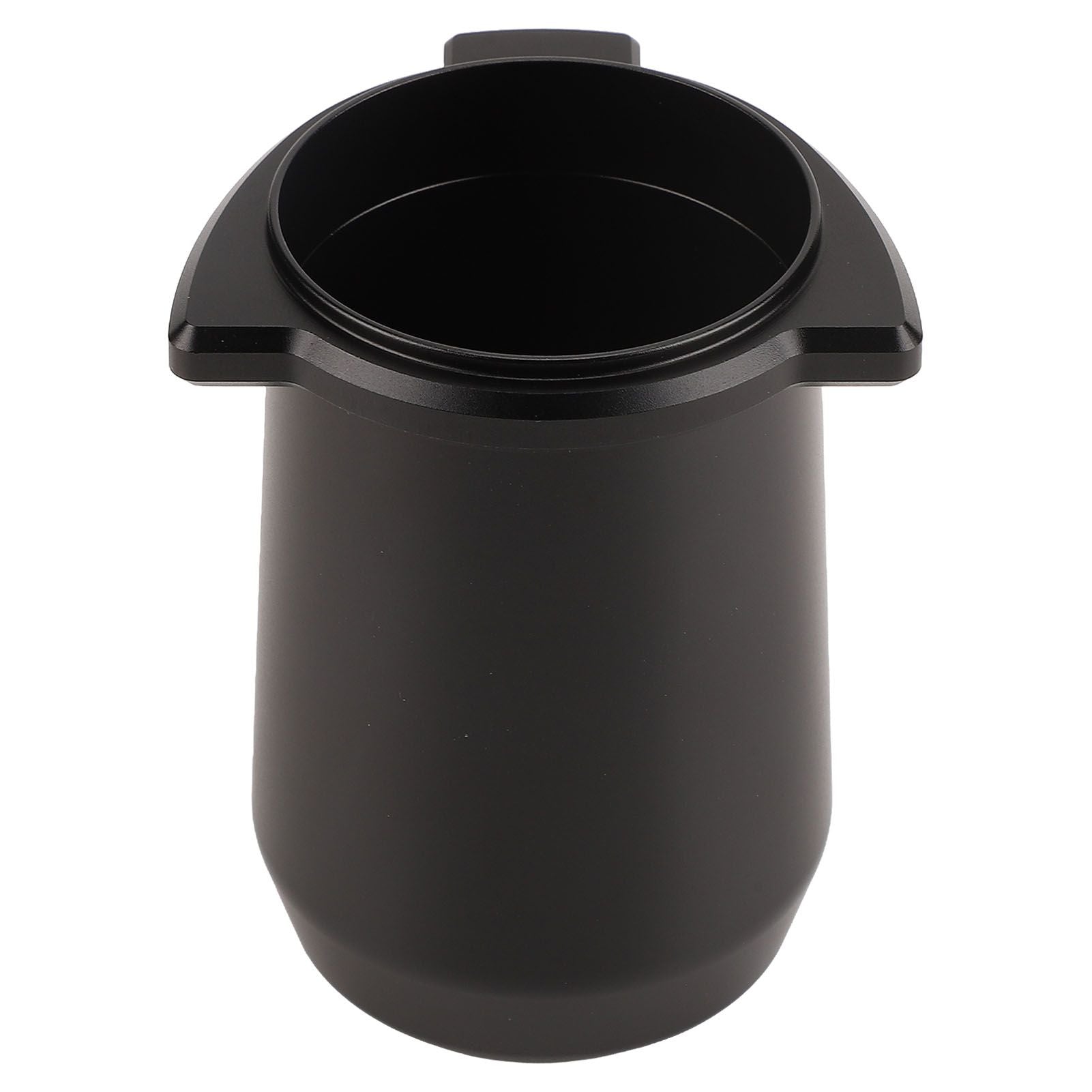 Coffee Powder Cup 54mm Aluminum Alloy Powder Feeder Cup Compact Lightweight Anti Flying Coffee Dosing Mug for Breville 8 Black