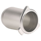 Coffee Powder Cup 54mm Aluminum Alloy Powder Feeder Cup Compact Lightweight Anti Flying Coffee Dosing Mug for Breville 8 Silver