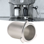Coffee Powder Cup 54mm Aluminum Alloy Powder Feeder Cup Compact Lightweight Anti Flying Coffee Dosing Mug for Breville 8 Silver