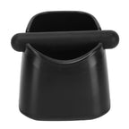 Coffee Knock Box Drop Resistant Prevent Slip Small Knock Container with Removable Knock Bar for Coffee Ground Black
