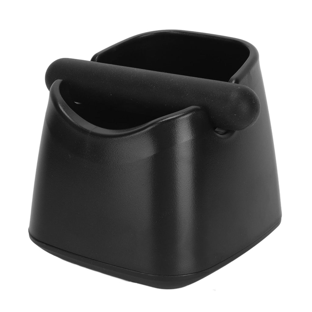 Coffee Knock Box Drop Resistant Prevent Slip Small Knock Container with Removable Knock Bar for Coffee Ground Black
