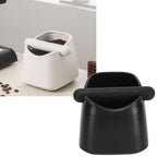 Coffee Knock Box Drop Resistant Prevent Slip Small Knock Container with Removable Knock Bar for Coffee Ground Black