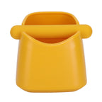 Coffee Knock Box Drop Resistant Prevent Slip Small Knock Container with Removable Knock Bar for Coffee Ground Yellow
