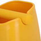 Coffee Knock Box Drop Resistant Prevent Slip Small Knock Container with Removable Knock Bar for Coffee Ground Yellow