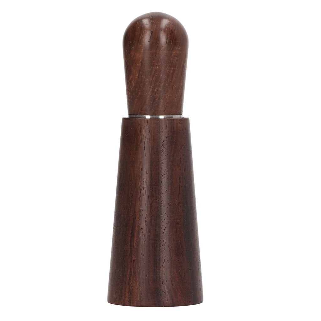 Coffee Stirring Tool 4 Arc Pins Wooden Handle Coffee Needle Type Distributor Tool with Base for Home Dark Brown