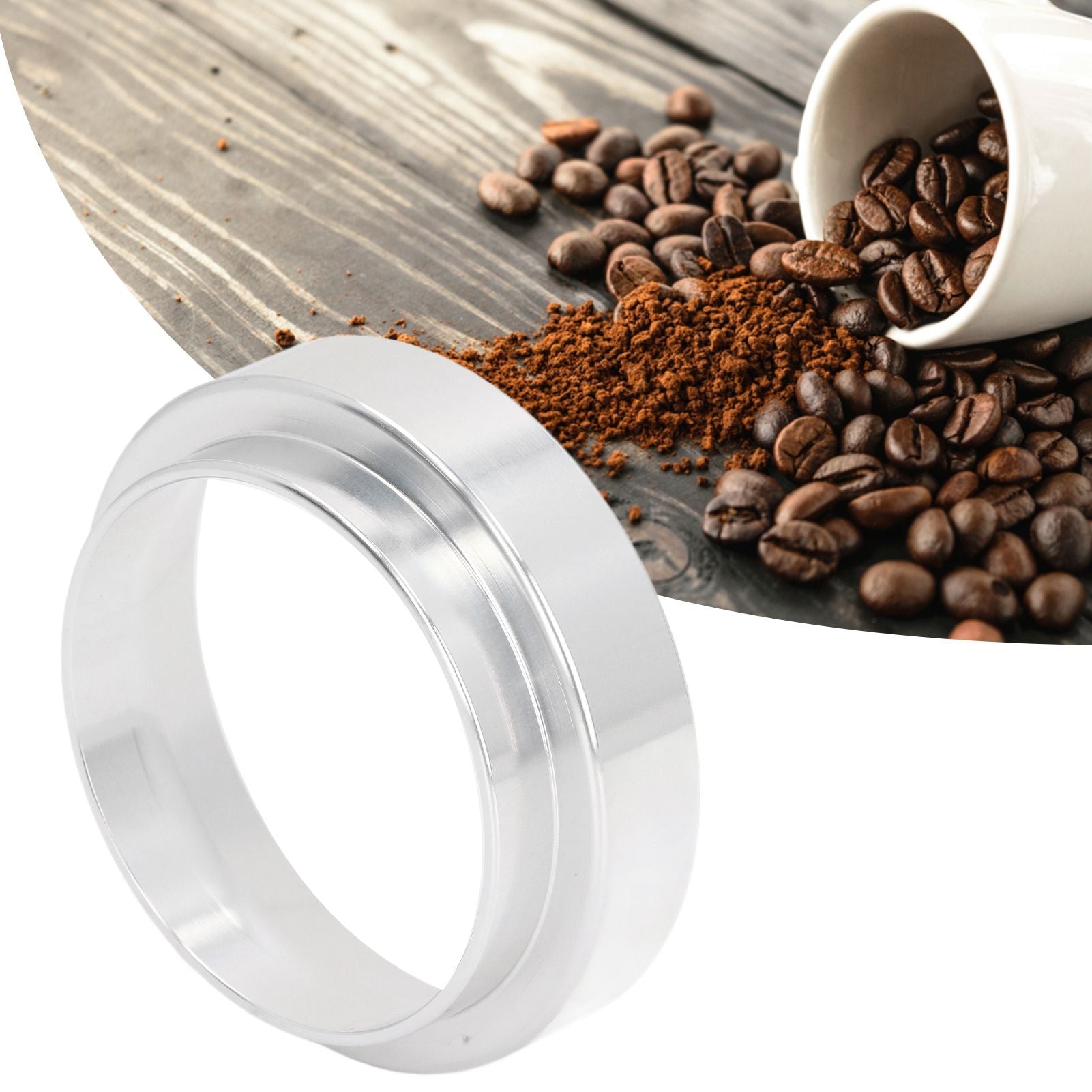 Coffee Dosing Ring Aluminium Leakage Proof Coffee Dosing Replacement Ring for Home Cafe 58mm/2.3in