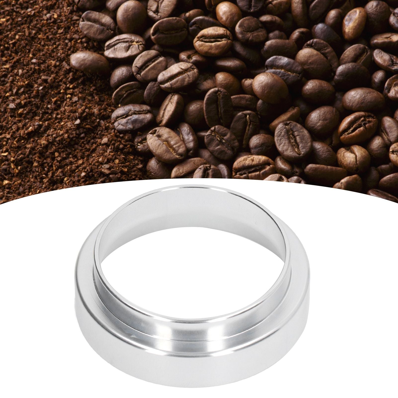 Coffee Dosing Ring Aluminium Leakage Proof Coffee Dosing Replacement Ring for Home Cafe 58mm/2.3in