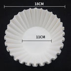Disposable Coffee Filter Set Basket Coffee Filter Paper Replacement Accessory for Coffee Maker 50 Sheet