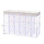 Condiment Storage Tank Transparent Two Way Opening Lid Spice Dispenser for Kitchen White