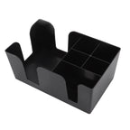 Coffee Station Organizer Multifunction Classification ABS Upright Coffee Condiment Organizer with 6 Compartments