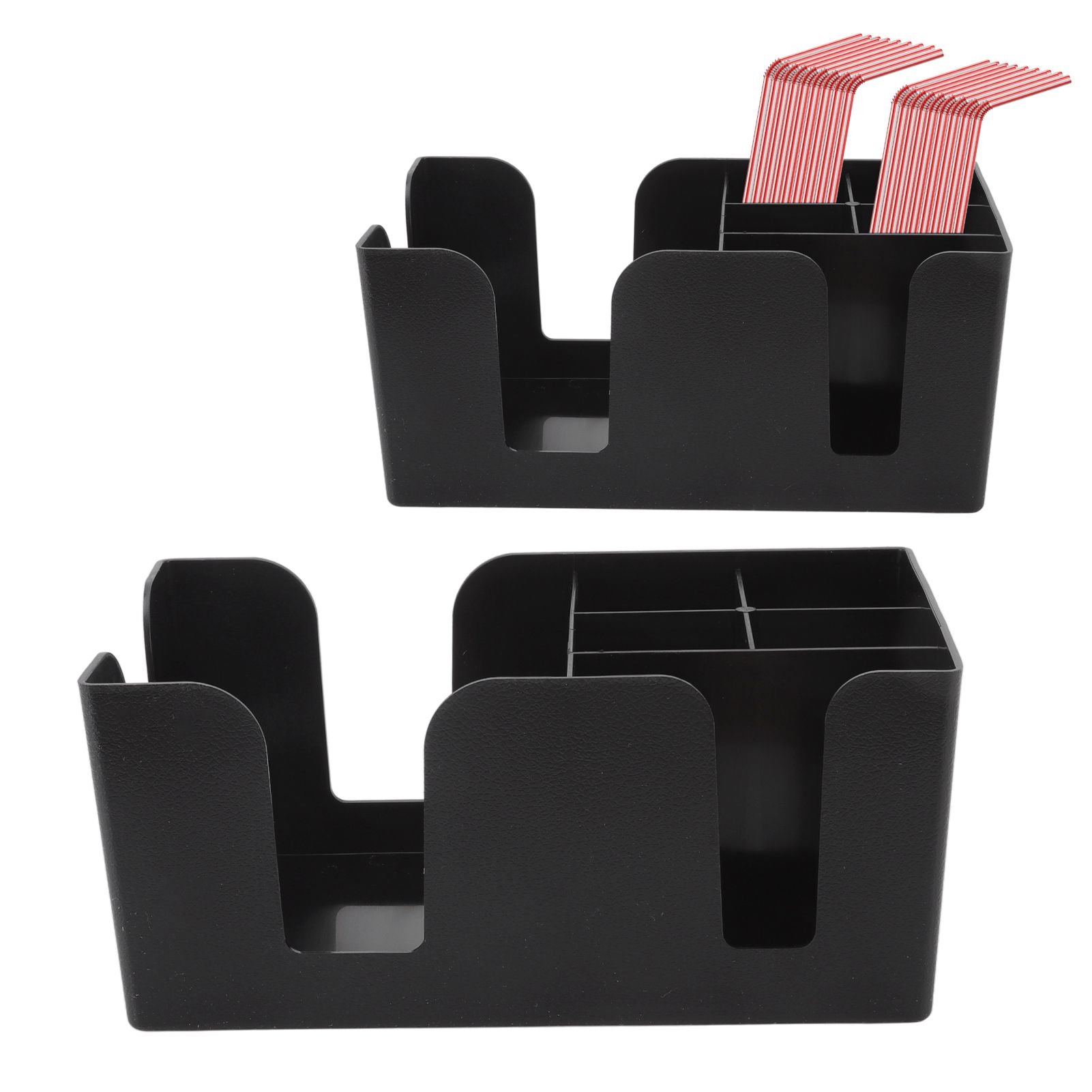 Coffee Station Organizer Multifunction Classification ABS Upright Coffee Condiment Organizer with 6 Compartments