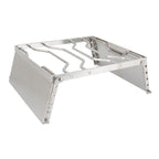 Stove Stand Rack Stainless Steel Silver Foldable Multifunctional Portable Picnic Pot Bracket for Camping Traveling