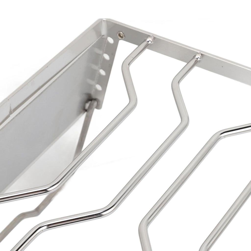 Stove Stand Rack Stainless Steel Silver Foldable Multifunctional Portable Picnic Pot Bracket for Camping Traveling