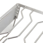 Stove Stand Rack Stainless Steel Silver Foldable Multifunctional Portable Picnic Pot Bracket for Camping Traveling