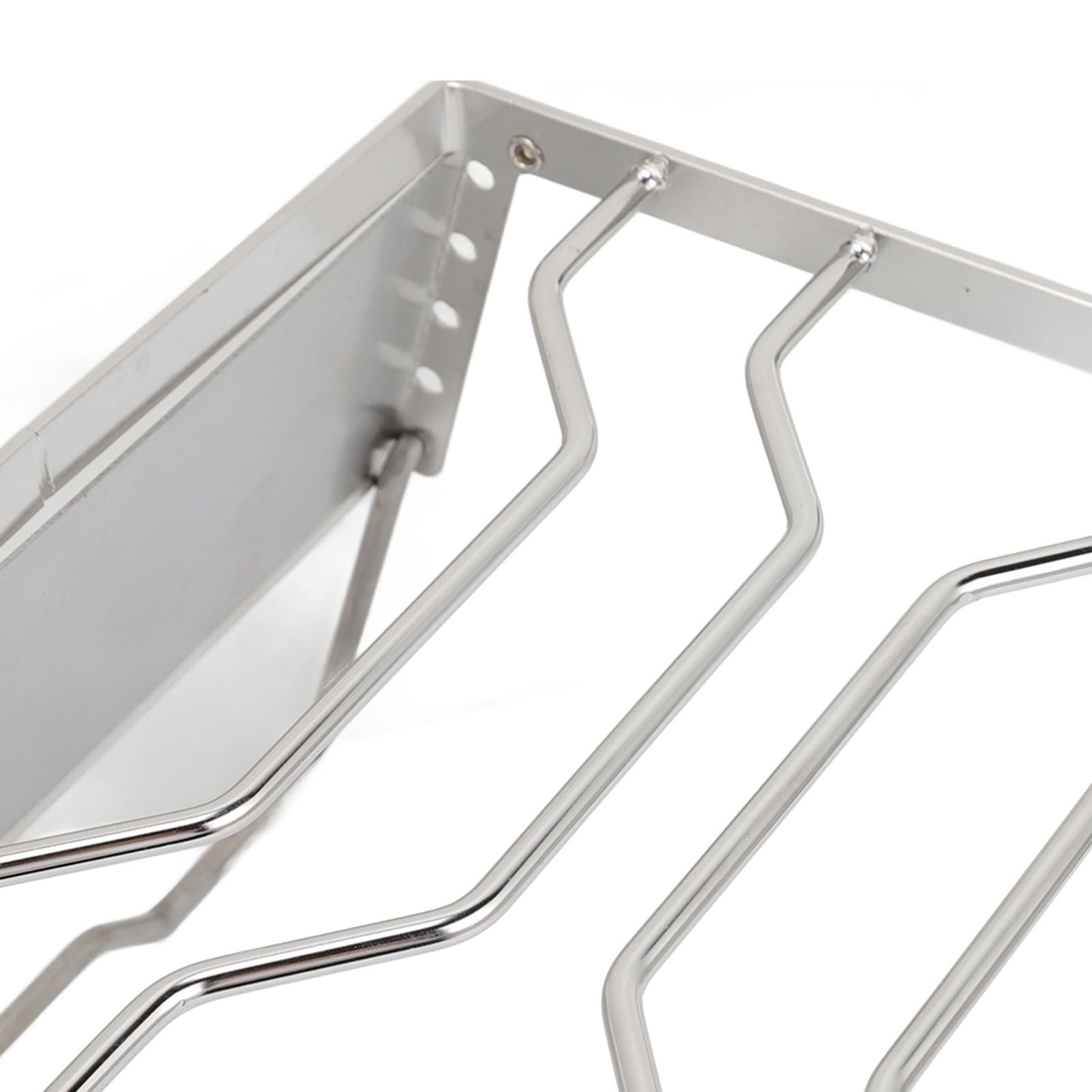 Stove Stand Rack Stainless Steel Silver Foldable Multifunctional Portable Picnic Pot Bracket for Camping Traveling