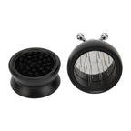 Adjustable Coffee Distributor Food Grade Metal Rotating Handle Fixed Cover 22 Needles Coffee Powder Distributor Black 53mm