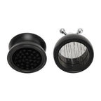Adjustable Coffee Distributor Food Grade Metal Rotating Handle Fixed Cover 22 Needles Coffee Powder Distributor Black 53mm