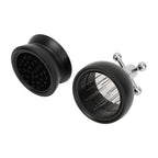 Adjustable Coffee Distributor Food Grade Metal Rotating Handle Fixed Cover 22 Needles Coffee Powder Distributor Black 53mm