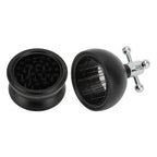 Adjustable Coffee Distributor Food Grade Metal Rotating Handle Fixed Cover 22 Needles Coffee Powder Distributor Black 53mm