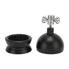 Adjustable Coffee Distributor Food Grade Metal Rotating Handle Fixed Cover 22 Needles Coffee Powder Distributor Black 53mm