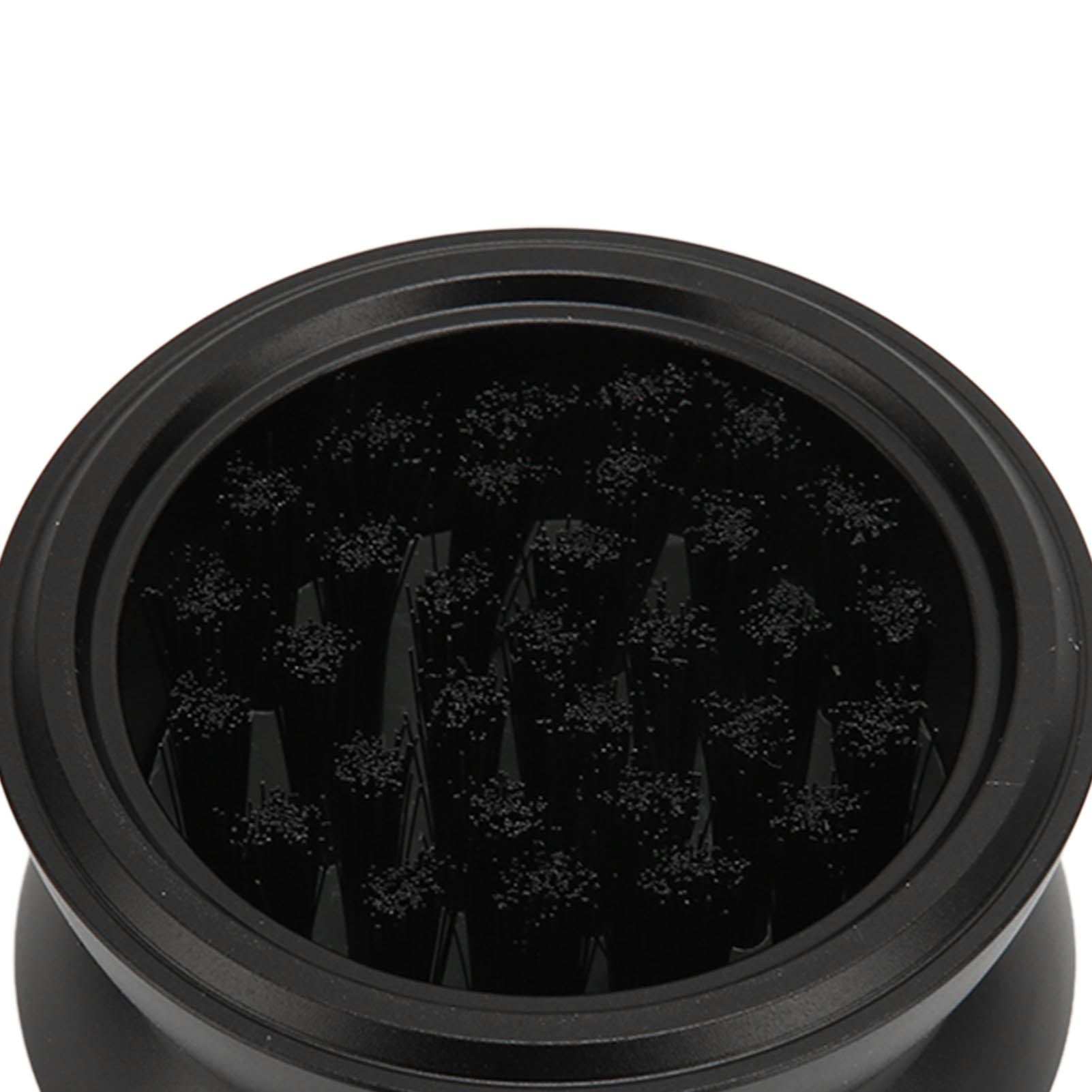 Adjustable Coffee Distributor Food Grade Metal Rotating Handle Fixed Cover 22 Needles Coffee Powder Distributor Black 53mm