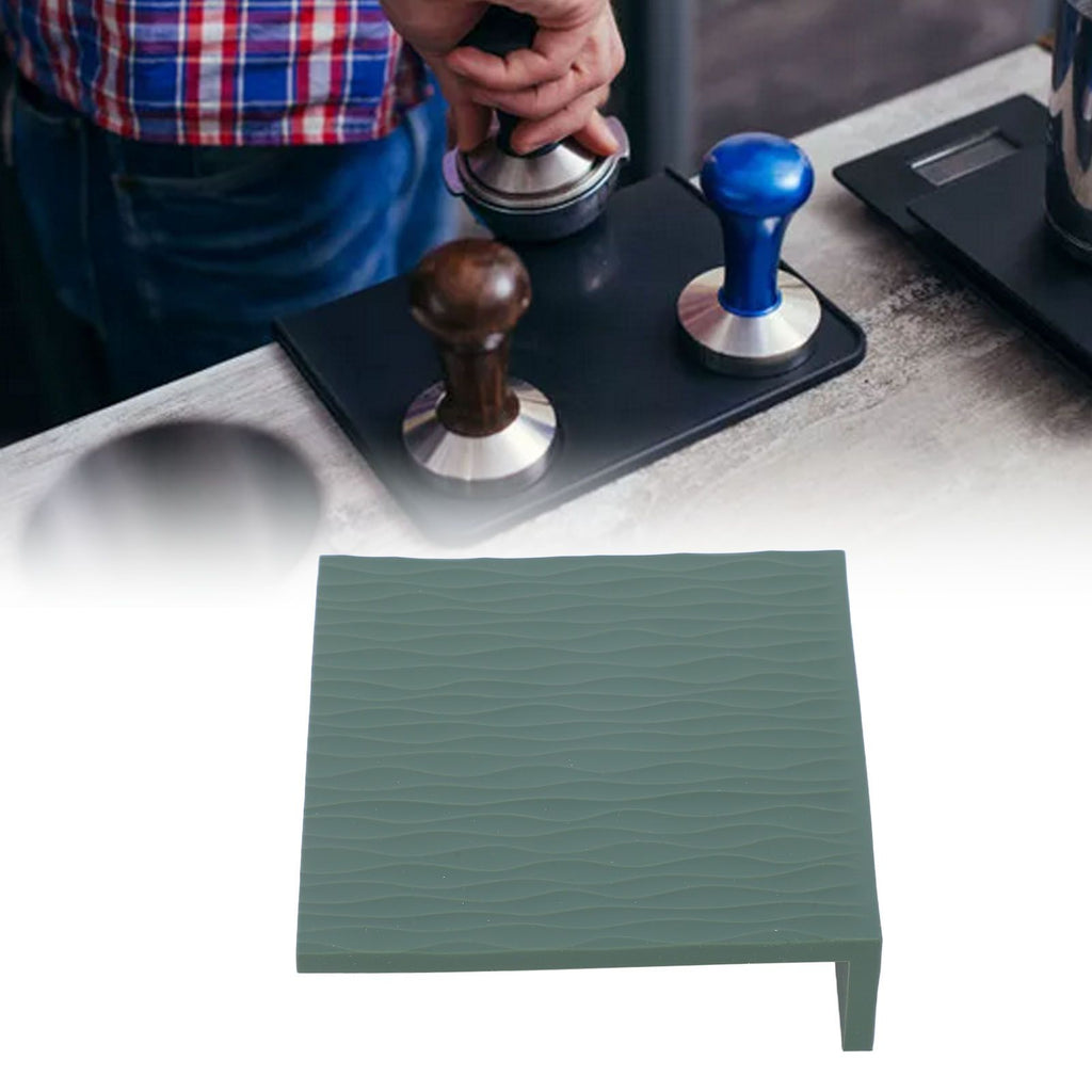 Anti Slip Coffee Tamping Mat Food Grade Silicone Tamper Mat for Home Kitchen Bar Coffee Shop Green
