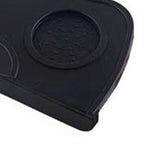 Coffee Press Pad Food Grade Silicone Odorless Double Groove Coffee Tamper Mat for Home Cafe Black M 17.5x12.5x0.6/6.9x4.9x0.24in