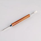Coffee Art Needle Wood Handle Stainless Steel Latte Carving Pen DIY Coffee Art Tool Pear Wood Handle Coffee Art Needle