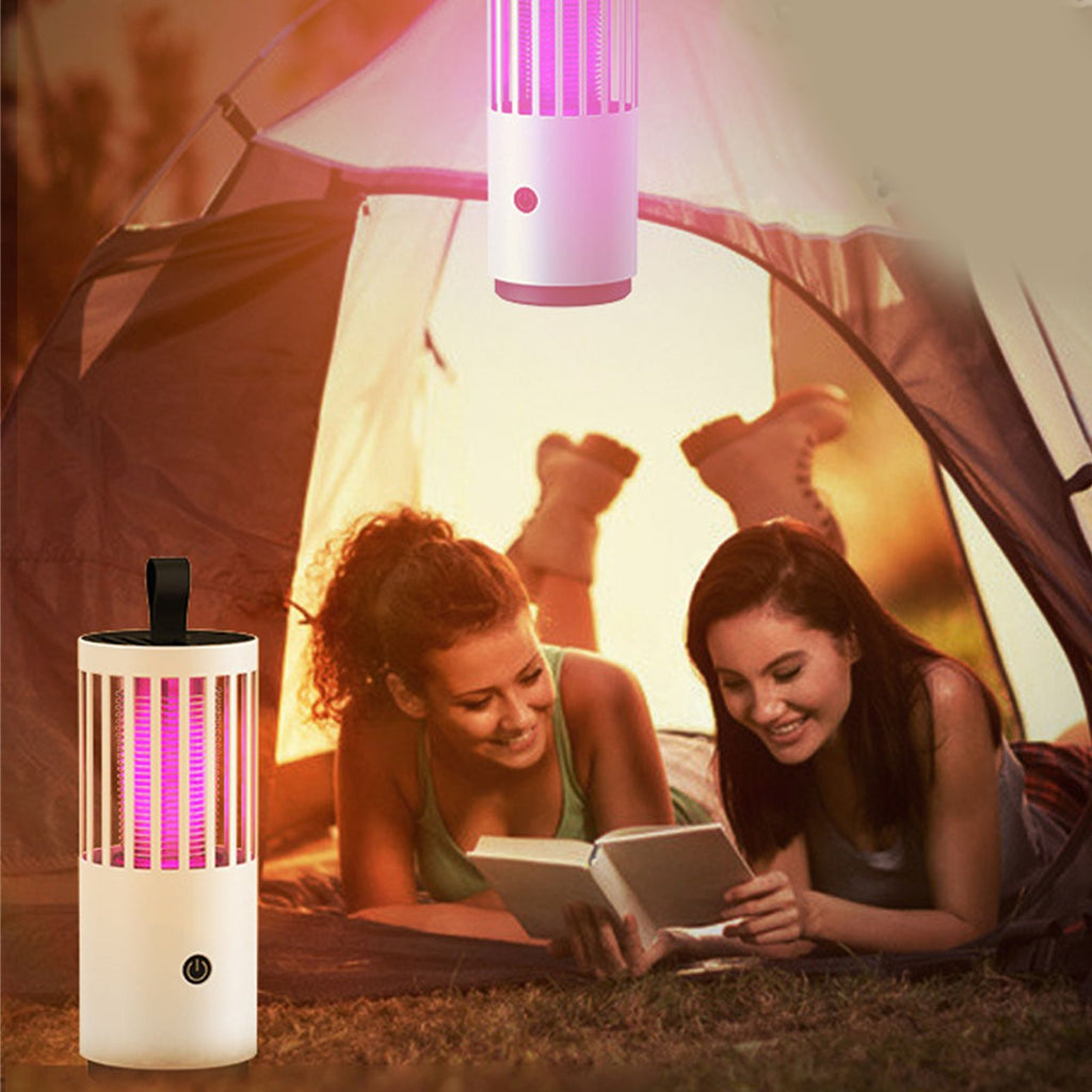 Mosquito Killing Lamp Electric Shock Strong Suction USB Rechargeable Mosquito Trap Lamp Zapping Light for Indoor Outdoor Rechargeable (Electric Shock and Strong Suction to Kill Mosquitoes) USB