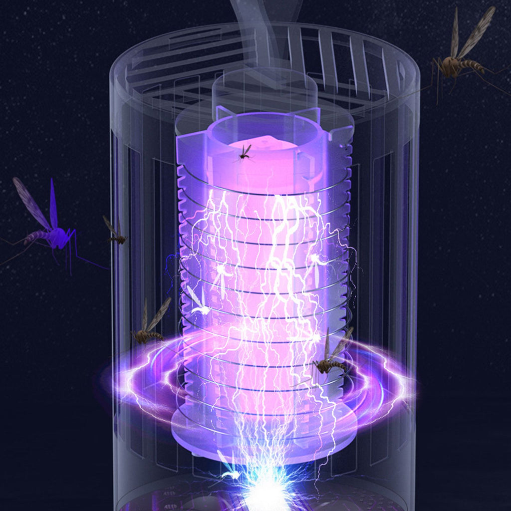 Mosquito Killing Lamp Electric Shock Strong Suction USB Rechargeable Mosquito Trap Lamp Zapping Light for Indoor Outdoor Rechargeable (Electric Shock and Strong Suction to Kill Mosquitoes) USB