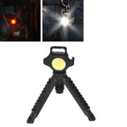 COB Small Flashlight 500LM Rechargeable Portable Mini Pocket Light with Folding Bracket for Fishing Walking and Camping