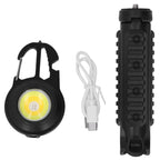 COB Small Flashlights 3 Light Modes Rechargeable Multifunctional Black Portable Pocket Light with Tripod for Fishing Home