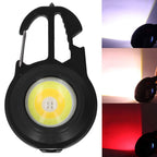 COB Small Flashlights 3 Light Modes Rechargeable Multifunctional Black Portable Pocket Light with Tripod for Fishing Home