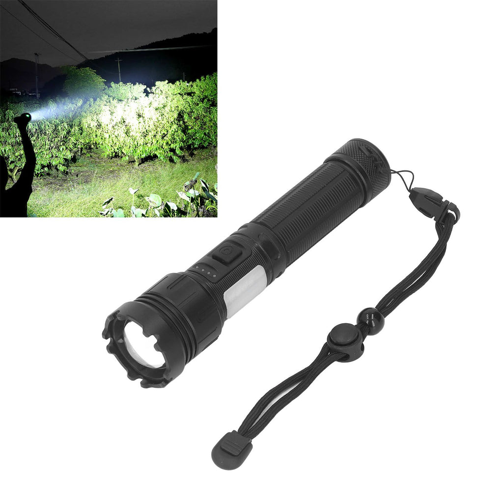 LED Flashlight 8000LM 1500m Range Super Bright Flashlight Aluminum LED Zoom Flashlight with Multiple Lighting Modes