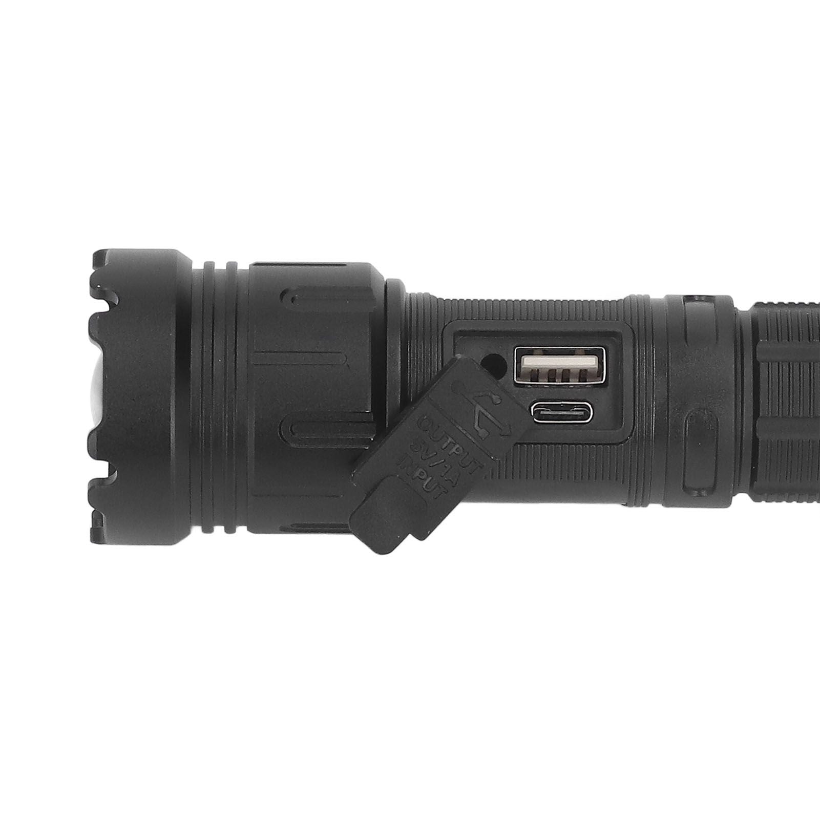 LED Flashlight 8000LM 1500m Range Super Bright Flashlight Aluminum LED Zoom Flashlight with Multiple Lighting Modes