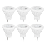 6pcs Brightness Dimming LED Spot Light Bulbs 360LM MR11 LED Landscape Track Light with Ceramic GU4 Base 110V 4W Warm Light 3000K