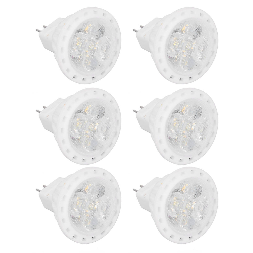 6pcs Brightness Dimming LED Spot Light Bulbs 360LM MR11 LED Landscape Track Light with Ceramic GU4 Base 110V 4W Warm Light 3000K