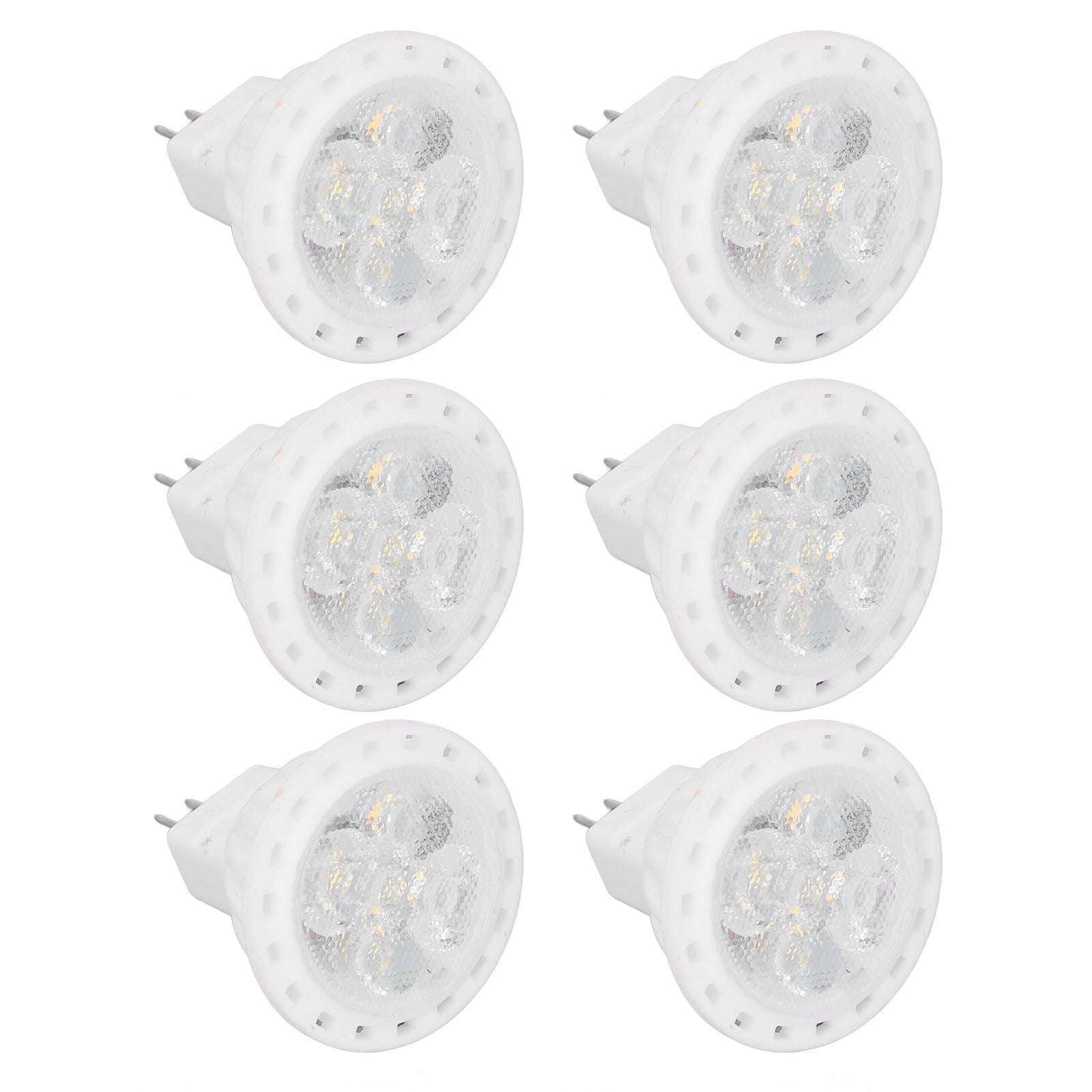 6pcs Brightness Dimming LED Spot Light Bulbs 360LM MR11 LED Landscape Track Light with Ceramic GU4 Base 110V 4W Warm Light 3000K