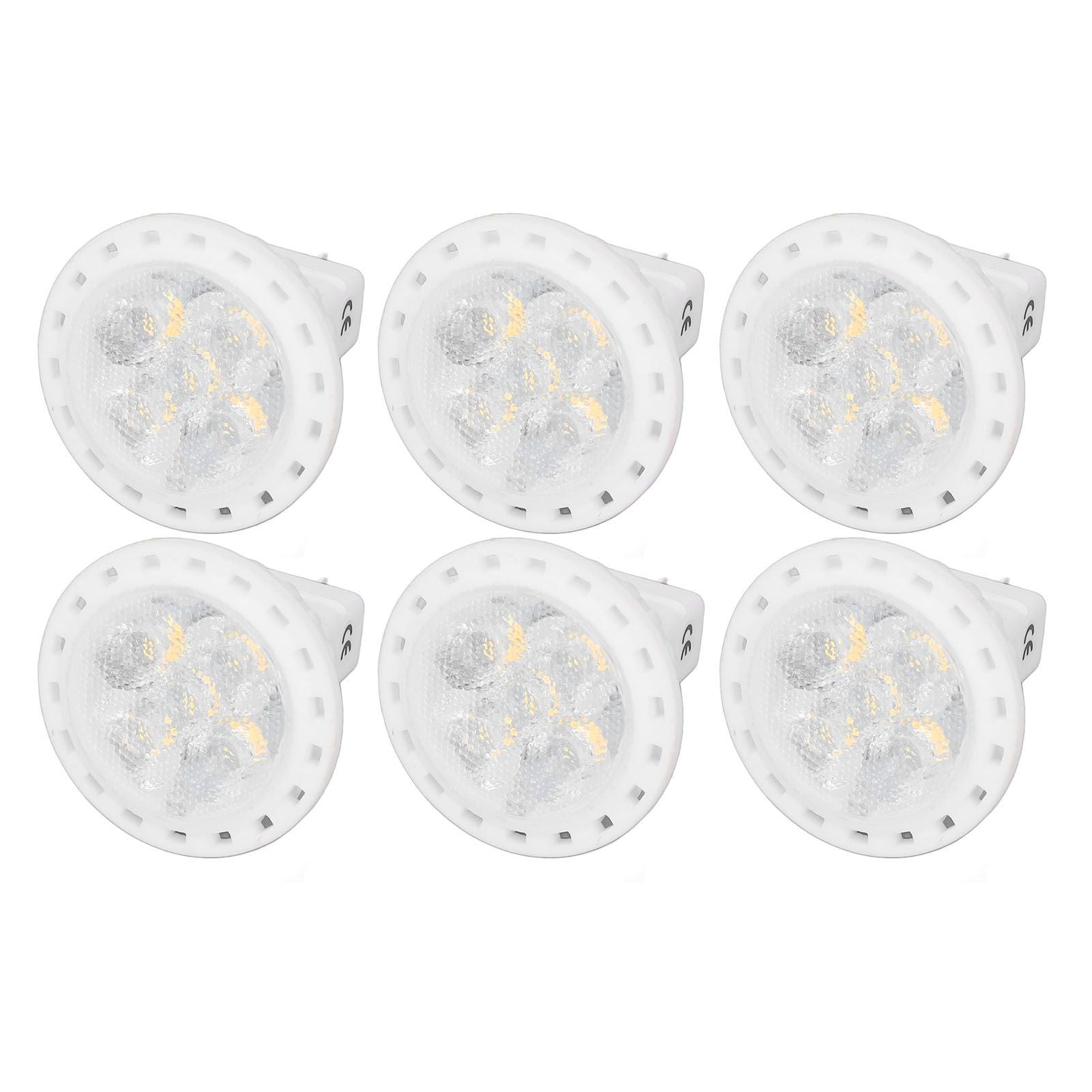 6pcs Brightness Dimming LED Spot Light Bulbs 360LM MR11 LED Landscape Track Light with Ceramic GU4 Base 110V 4W Warm Light 3000K